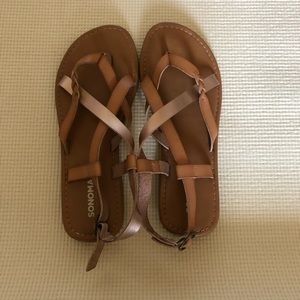 Brown/ Rose Gold Sandals